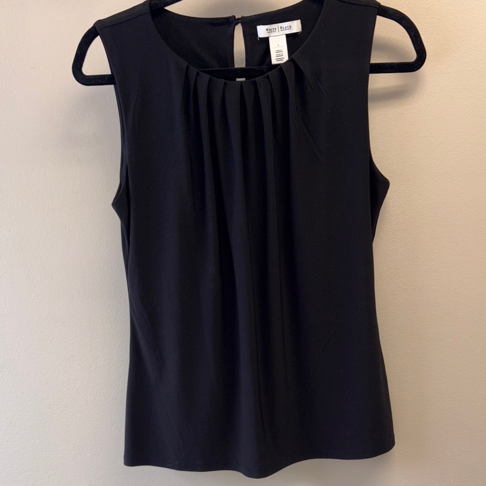 White House Black Market Sleeveless Black Top